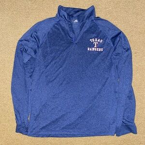 Texas Rangers Stitches Quarter Zip Blue Size Medium